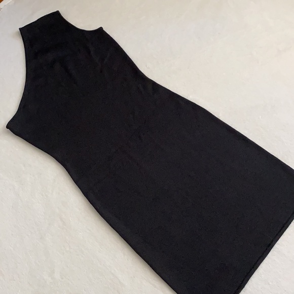 {RL} Ralph Lauren | Black Label One Shoulder Silk Blend Dress Black (2 ?) - Picture 4 of 16
